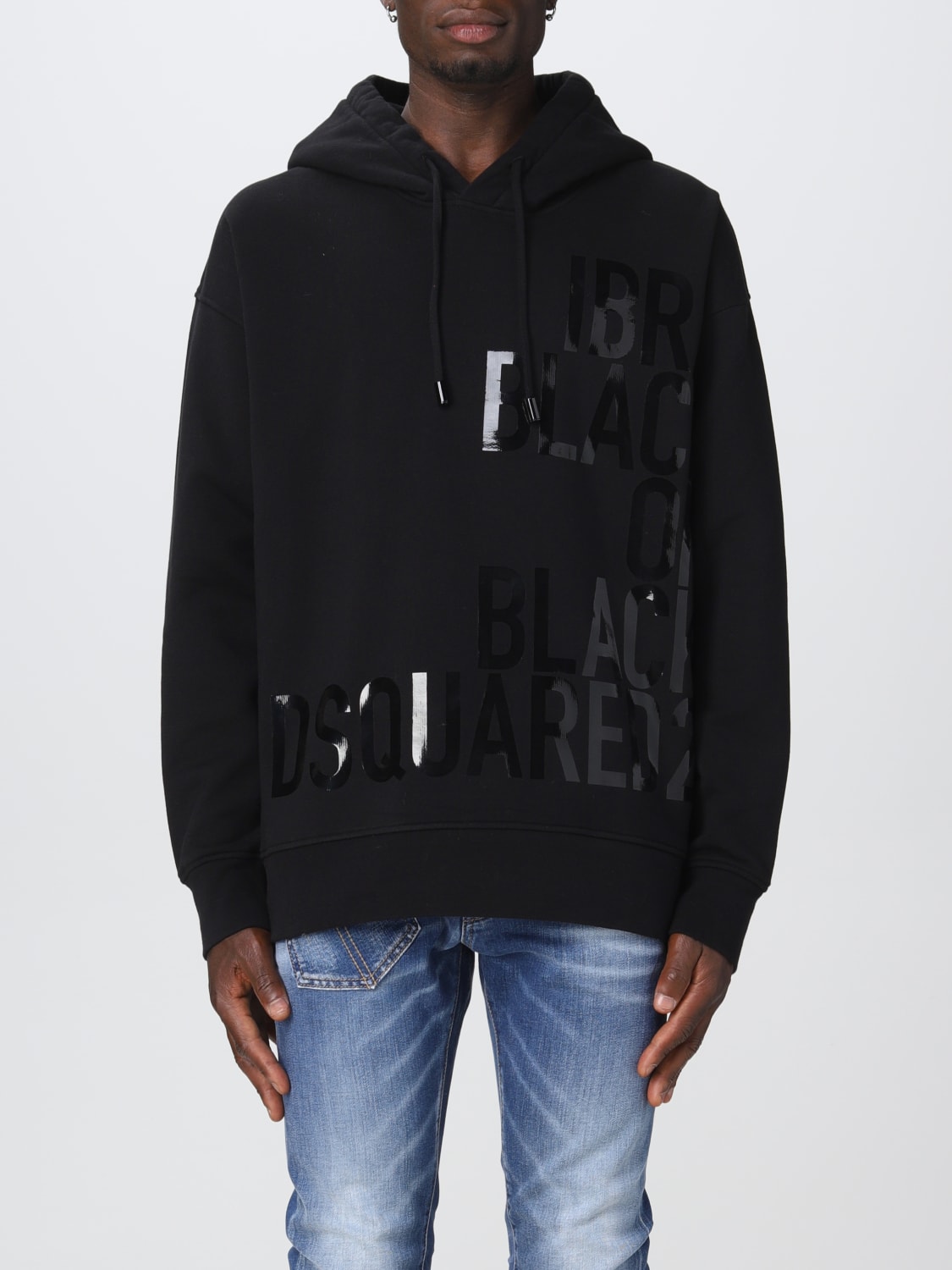 Dsquared2 Outlet sweatshirt for man Black Dsquared2