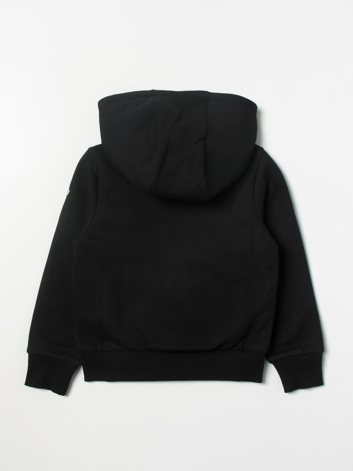 MONCLER zip up hoodie with padded panel Black Moncler sweater