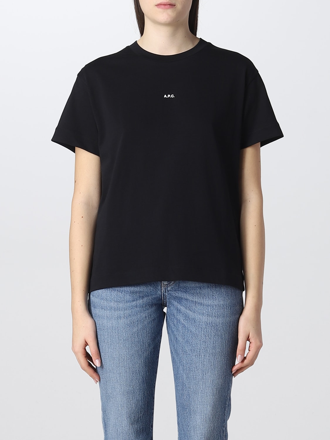 A.P.C.: t-shirt for woman - Black | A.p.c. t-shirt COEIOF26937