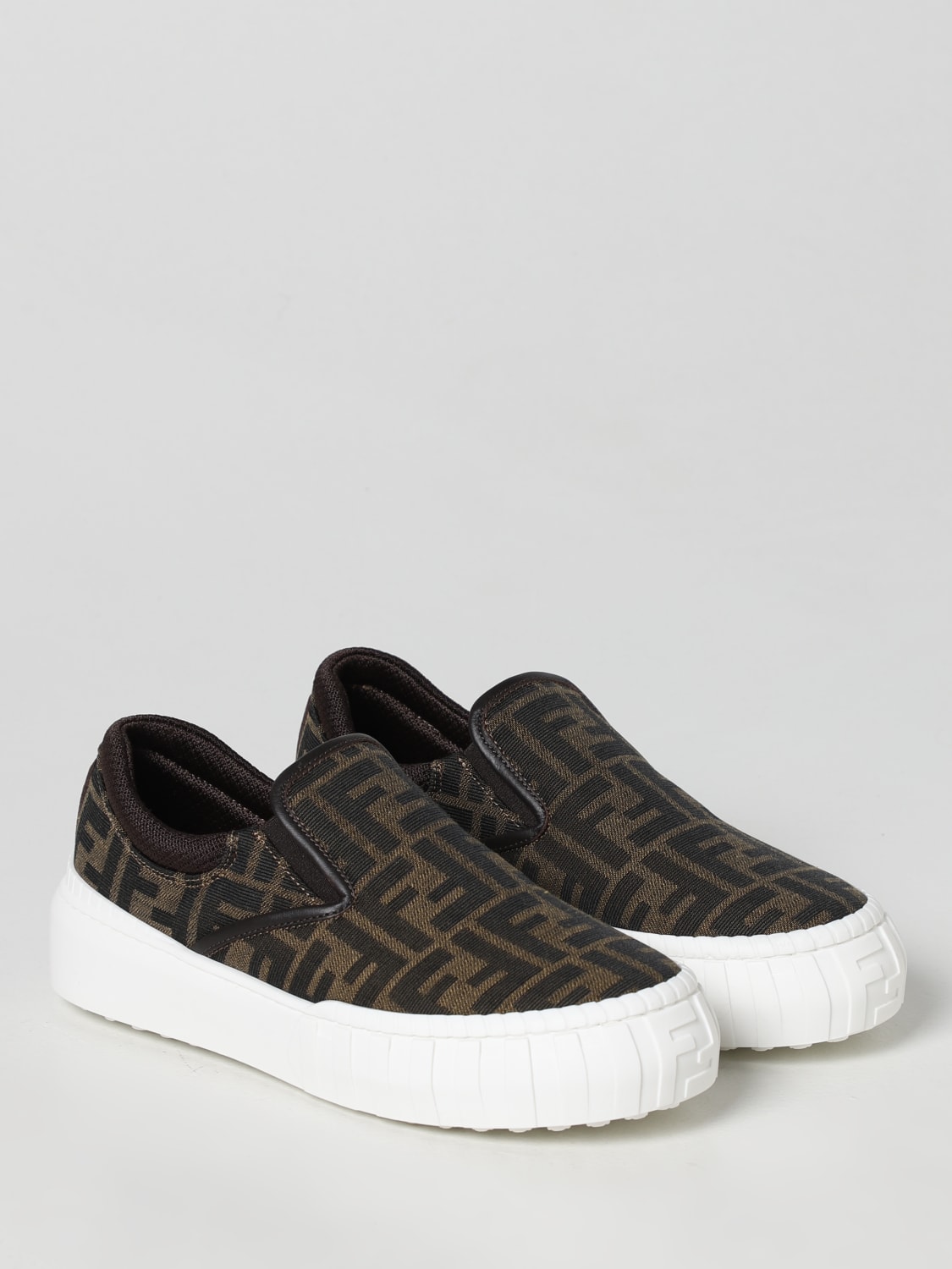 Fendi FF Jacquard Low-Top Sneakers