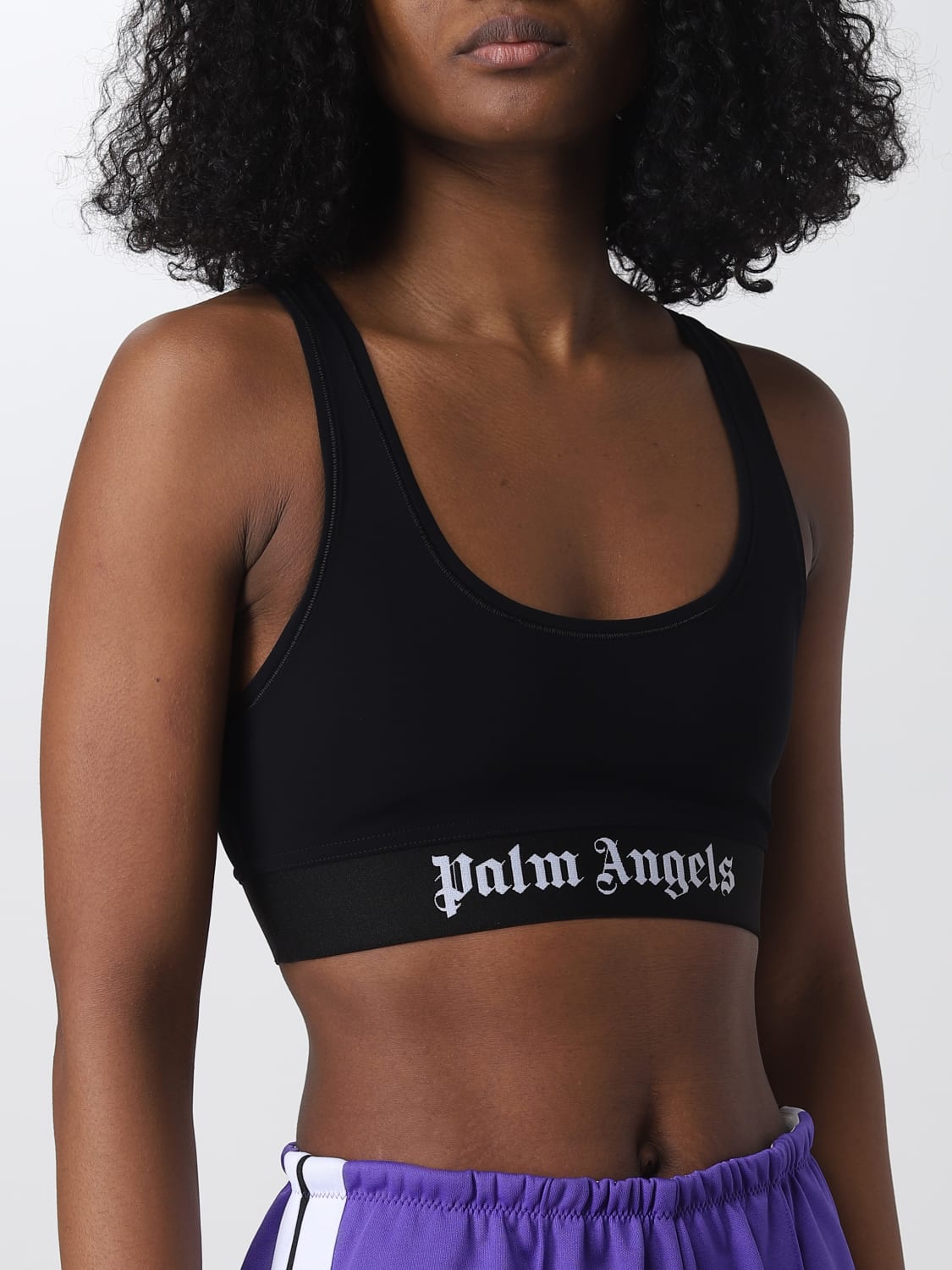 Palm Angels Outlet: top for woman - Black  Palm Angels top  PWVO010C99FAB001 online at