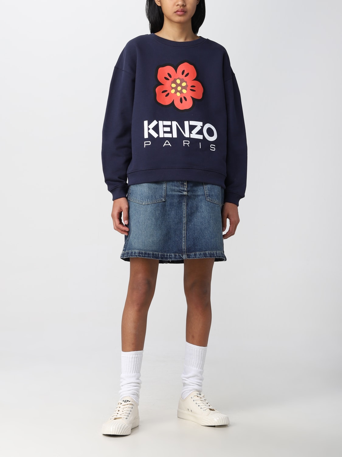 Kenzo Outlet: sweatshirt for woman - Blue | Kenzo sweatshirt ...