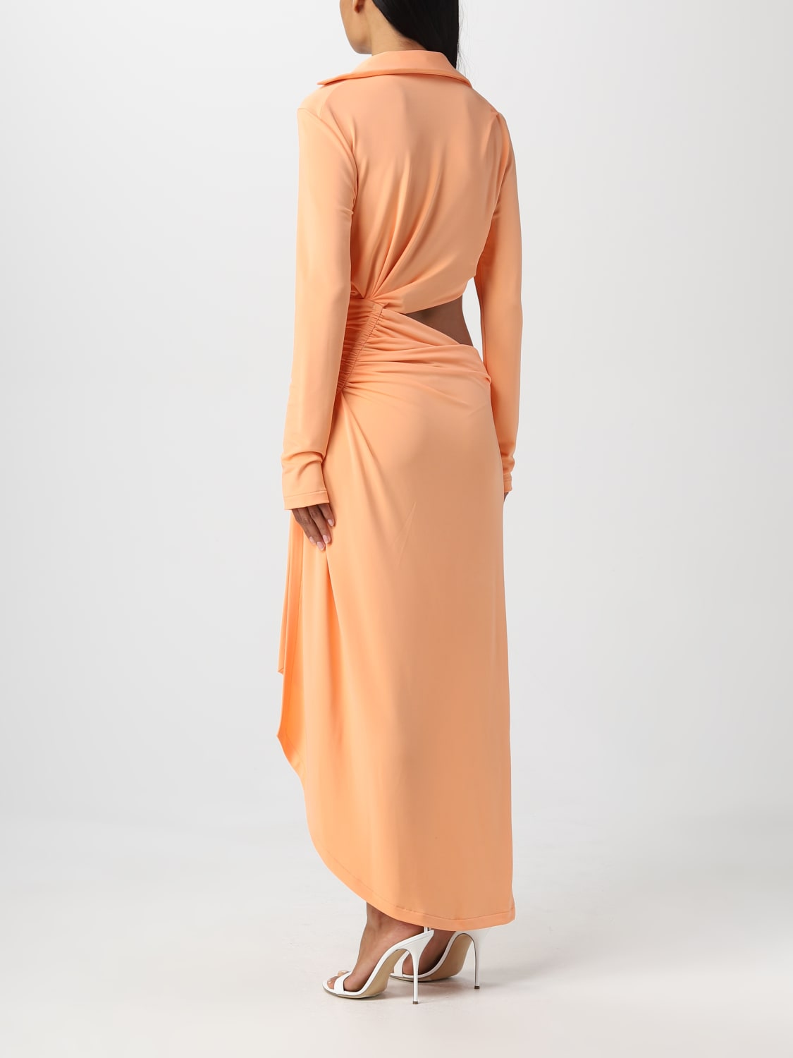 Off-White Outlet: dress in stretch viscose - Peach