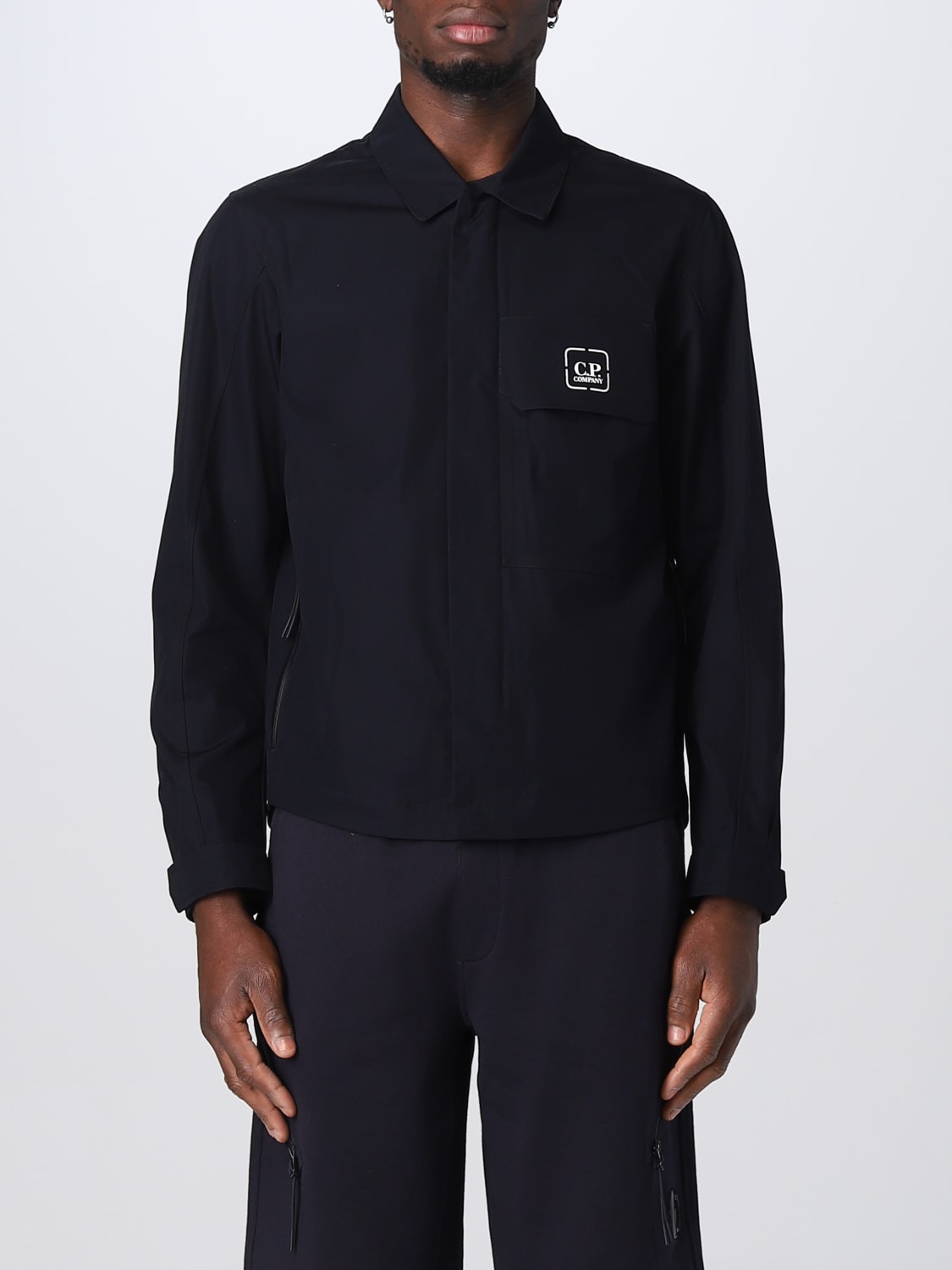 C.P. Company Jacket with Logo - Blue - S