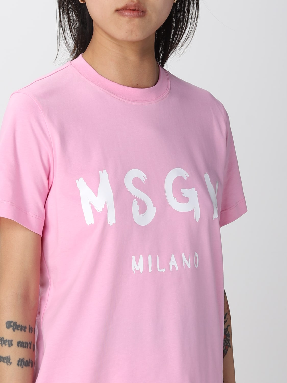 MSGM：Tシャツ レディース - ピンク | GIGLIO.COMオンラインのMsgm T