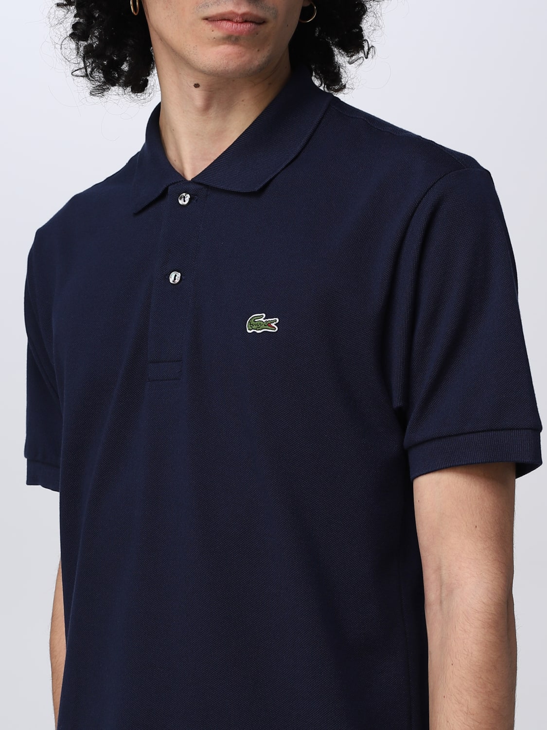 Lacoste Outlet: polo shirt for man - Navy | Lacoste polo shirt L1212 online  at