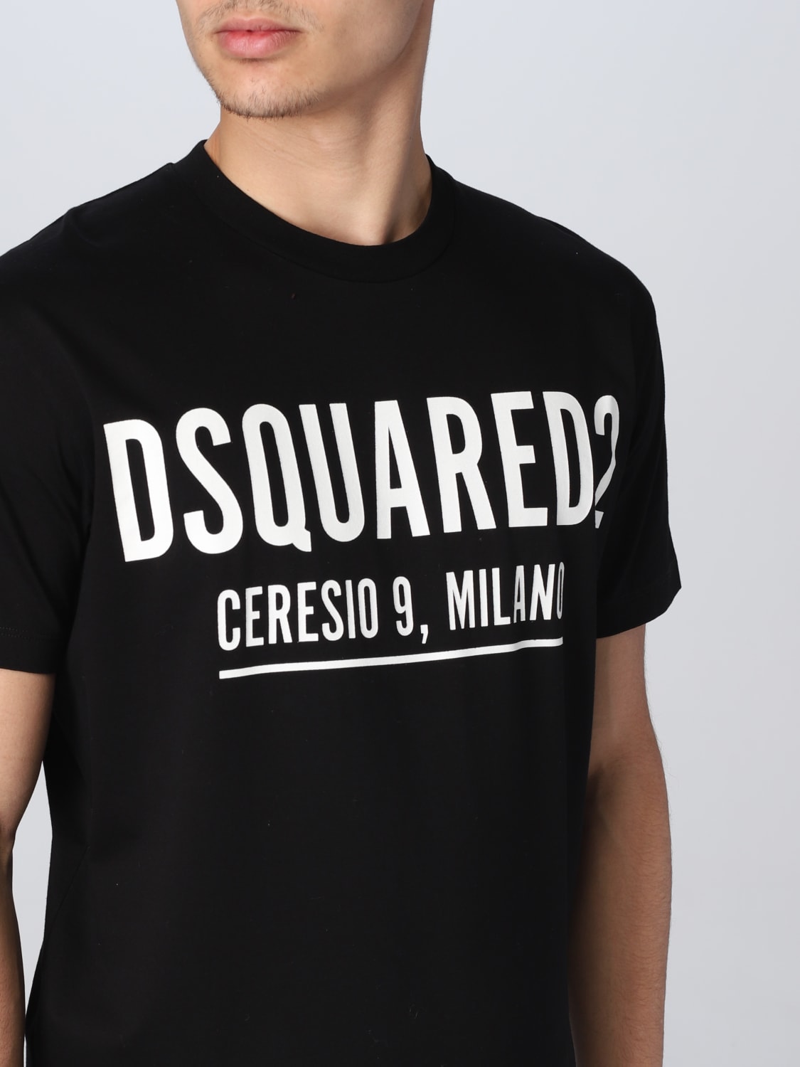 Dsquared2 Outlet: cotton T-shirt - Black  Dsquared2 t-shirt  S71GD1058S23009 online at