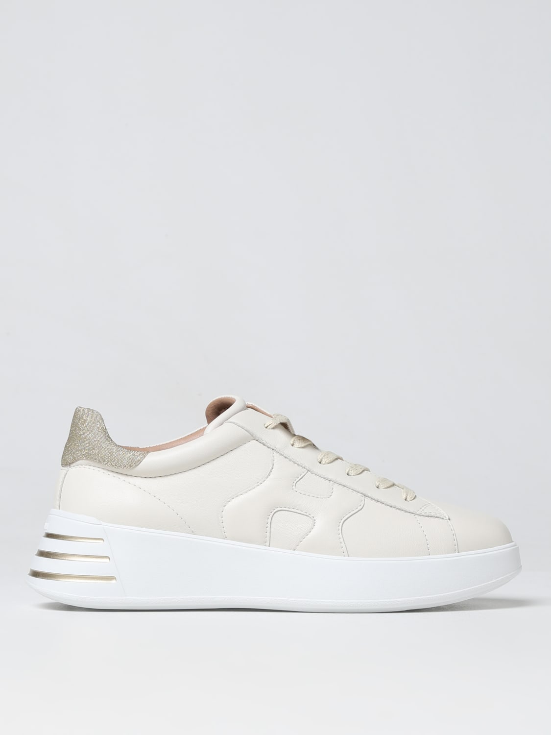 HOGAN: H564 sneakers in leather - Beige | Hogan sneakers HXW5640DN61RCB ...