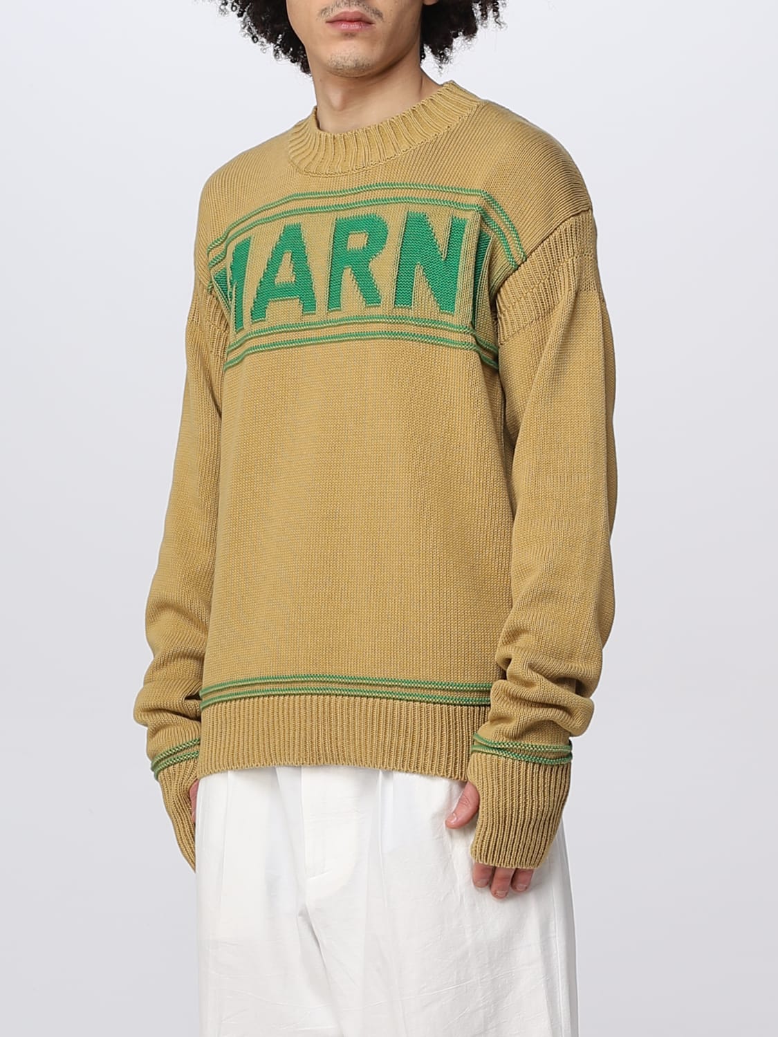 Marni Outlet: pullover in cotton - Beige | Marni sweater