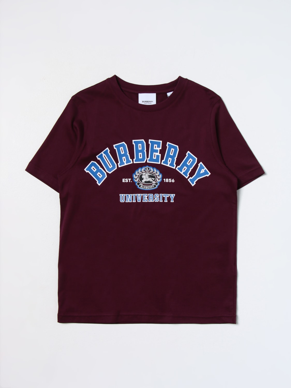 BURBERRY KIDS: t-shirt for boys - Burgundy | Burberry Kids t-shirt