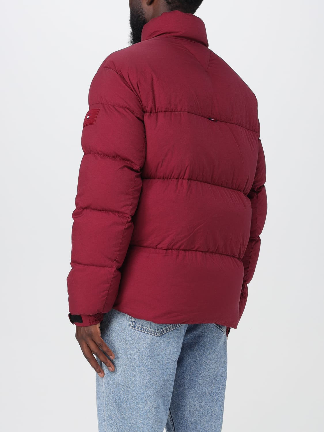 Tommy hilfiger red puffer jacket clearance mens