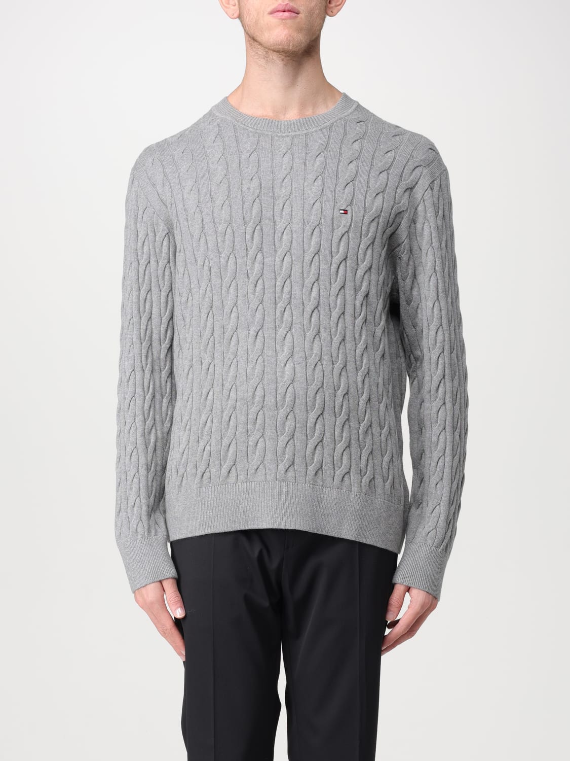 TOMMY HILFIGER: Pull homme - Gris  Pull Tommy Hilfiger MW0MW33132