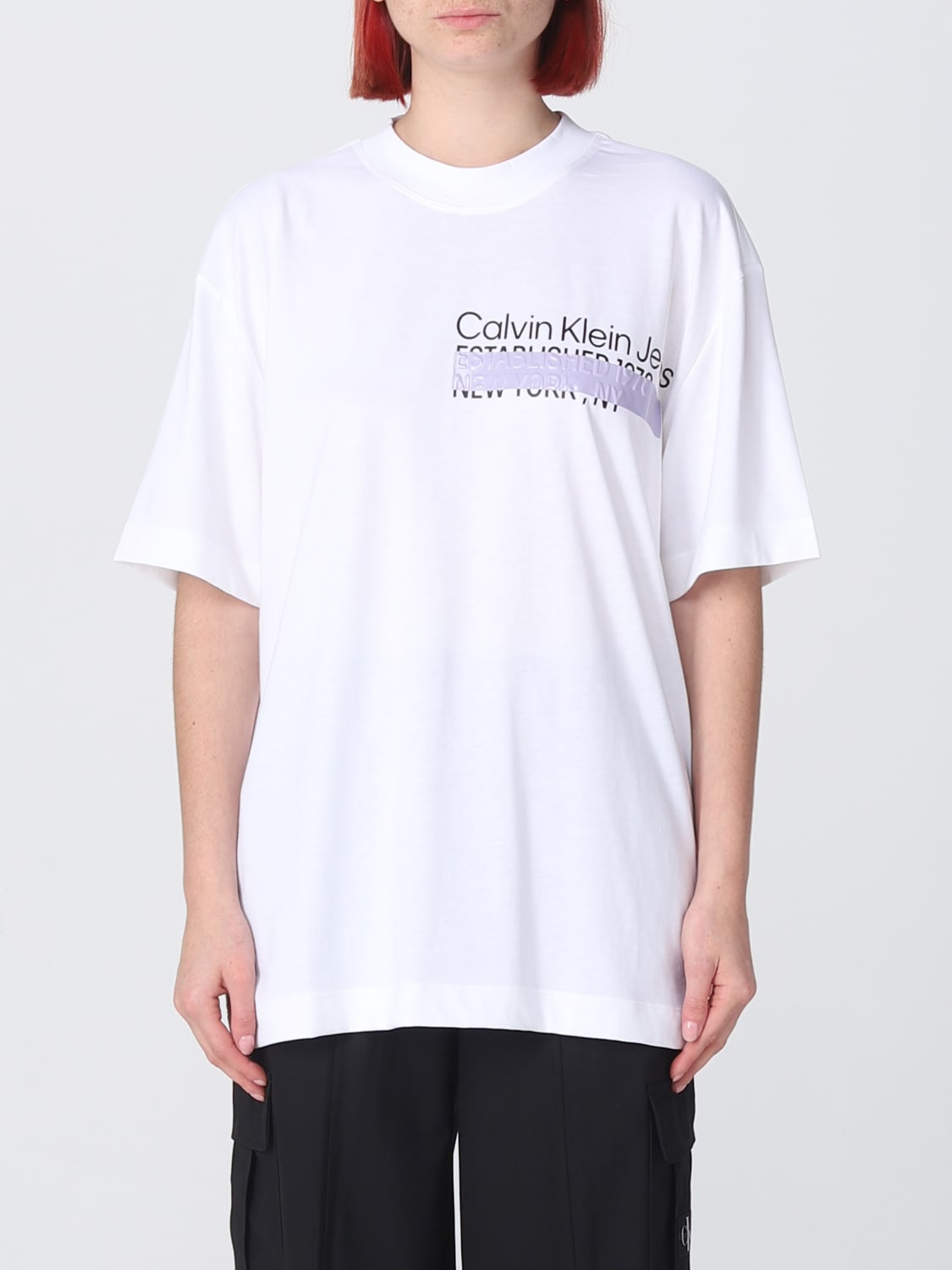 CALVIN KLEIN JEANS: Damen auf J30J323522 T-Shirt - | Weiß online Calvin Jeans T-Shirt Klein