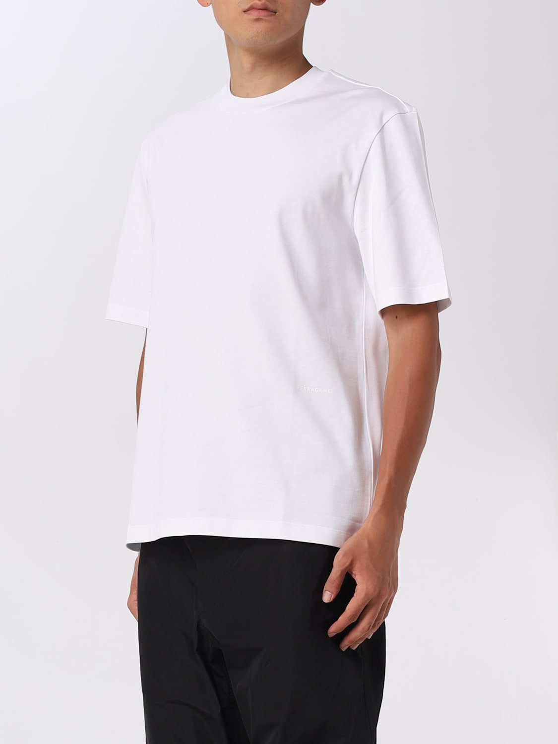 FERRAGAMO: cotton t-shirt - White | Ferragamo t-shirt 122165
