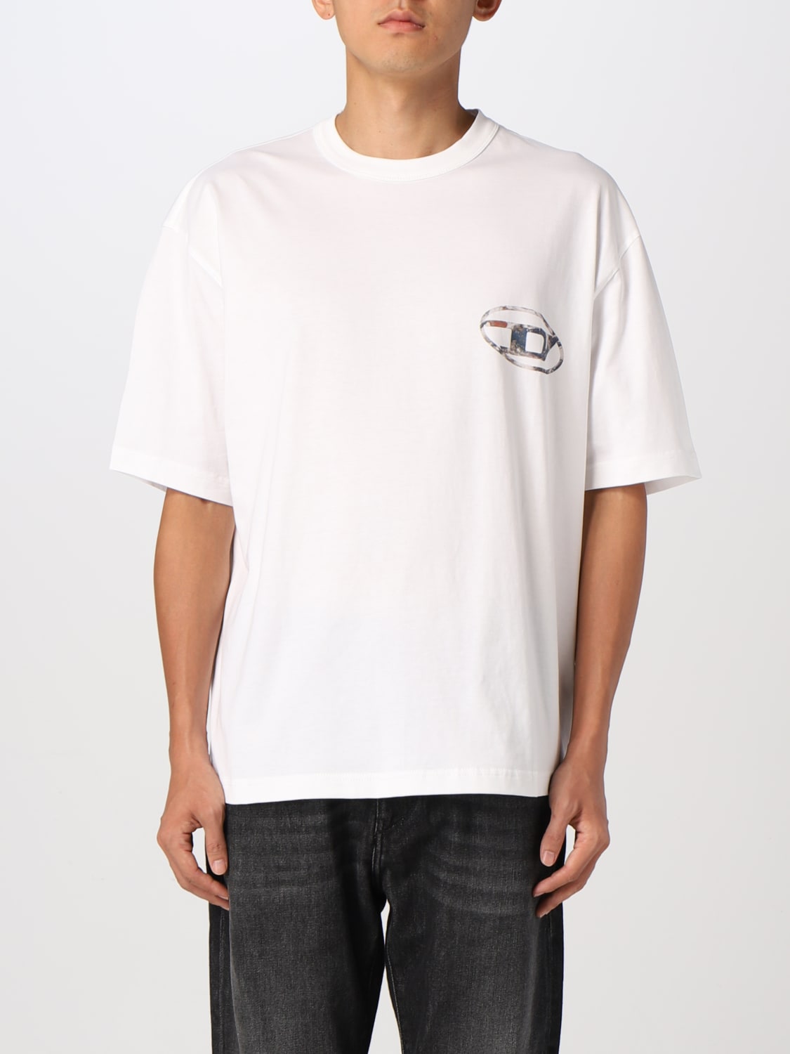 DIESEL: cotton T-shirt with Planet print - White | Diesel t