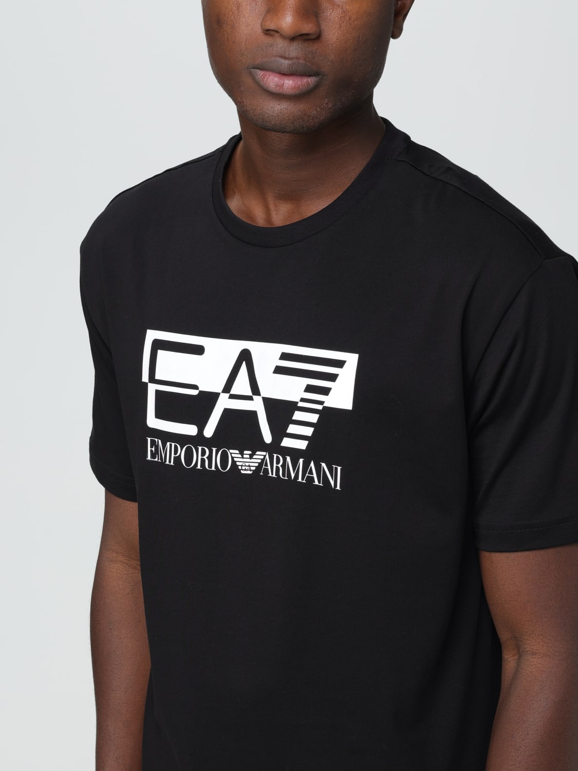 EA7: t-shirt for man - Black | Ea7 t-shirt 6RPT09PJ02Z online at