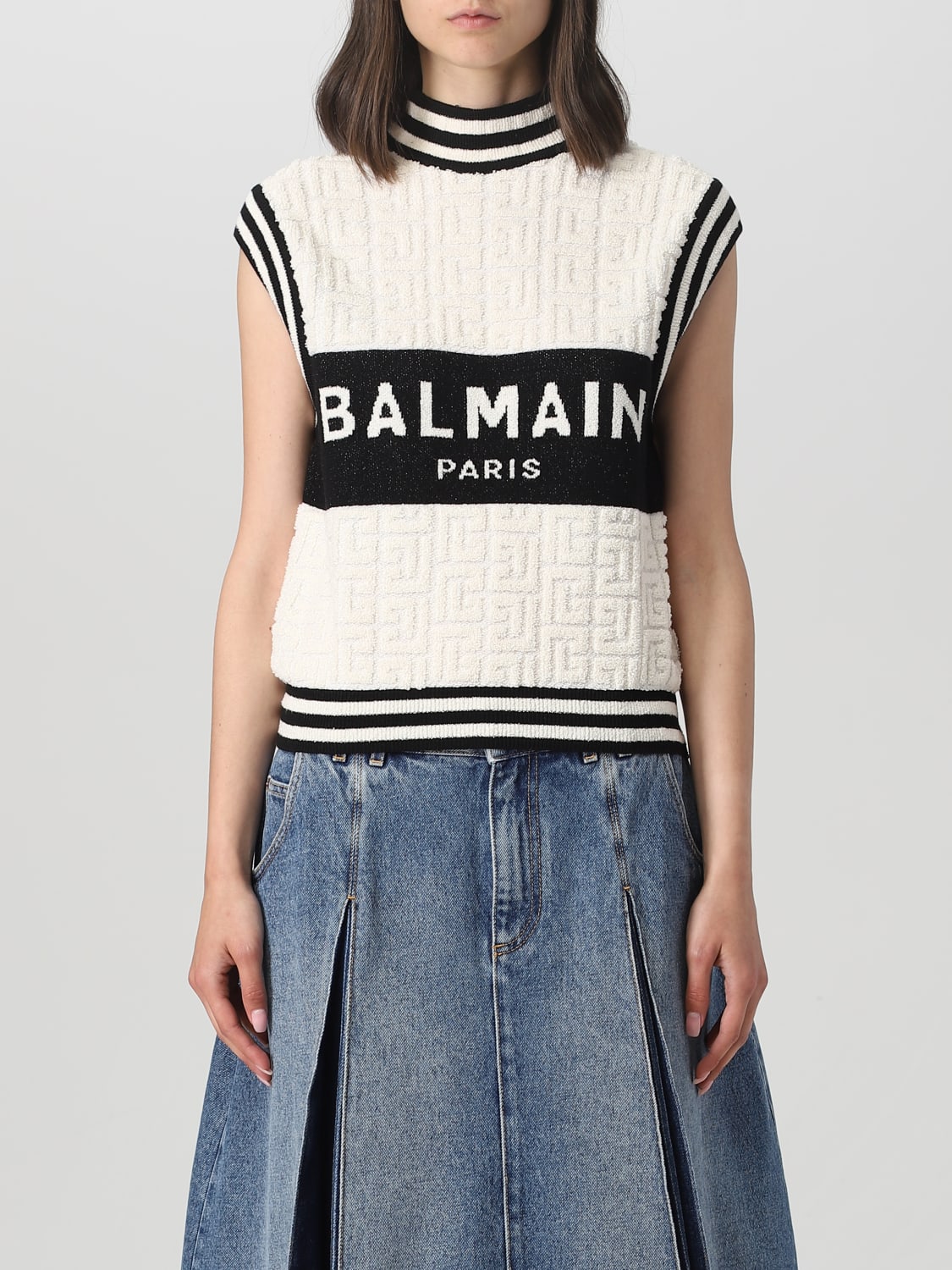 BALMAIN：トップス レディース - イエロークリーム | GIGLIO.COM