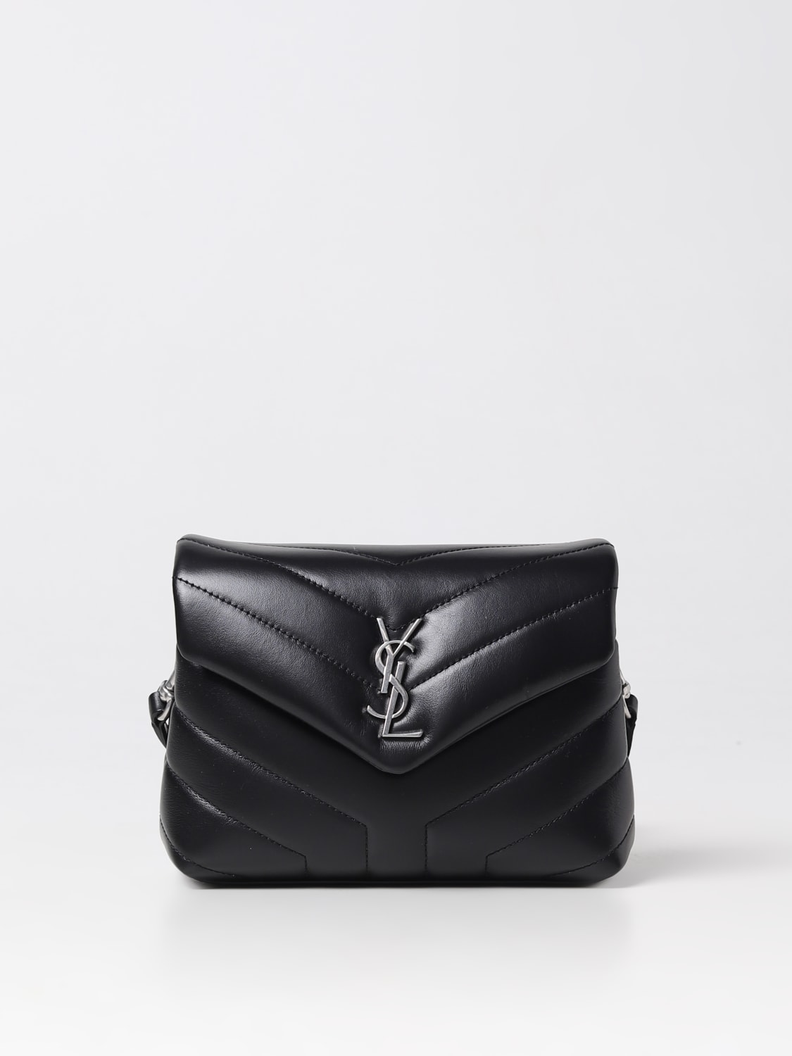 SAINT LAURENT: Toy Loulou bag in quilted leather - Black | Saint