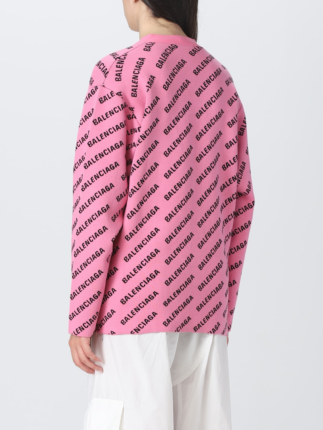 BALENCIAGA cardigan in cotton blend Pink Balenciaga cardigan