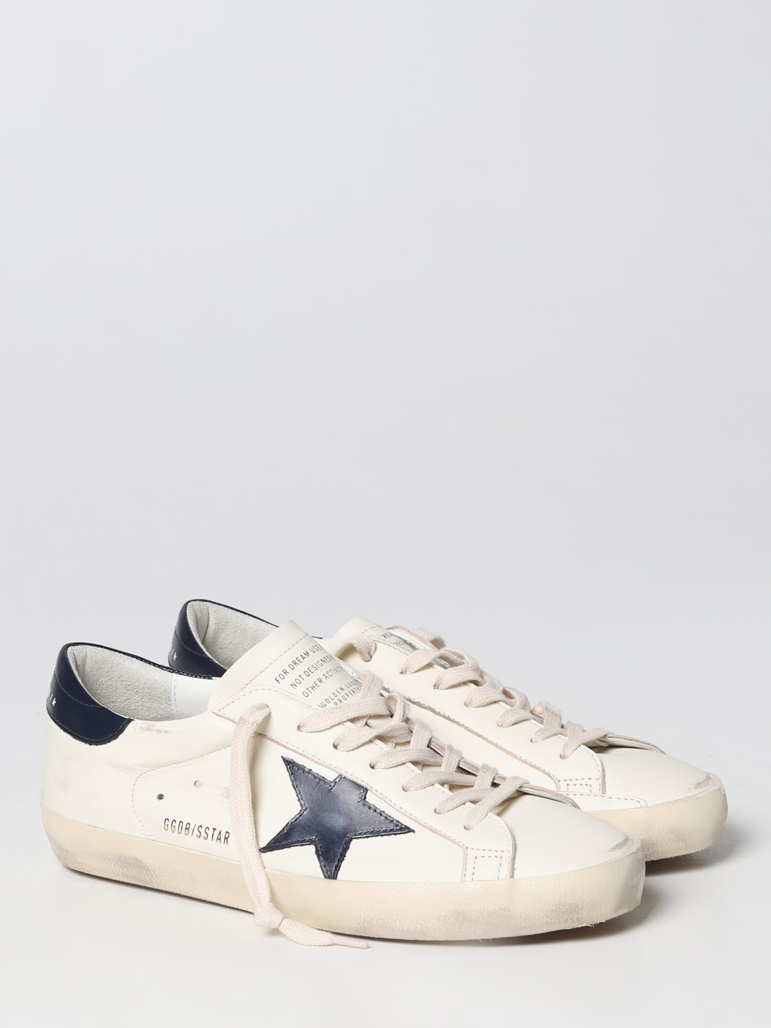 GOLDEN GOOSE: Running Sole sneakers in used nappa leather - White ...