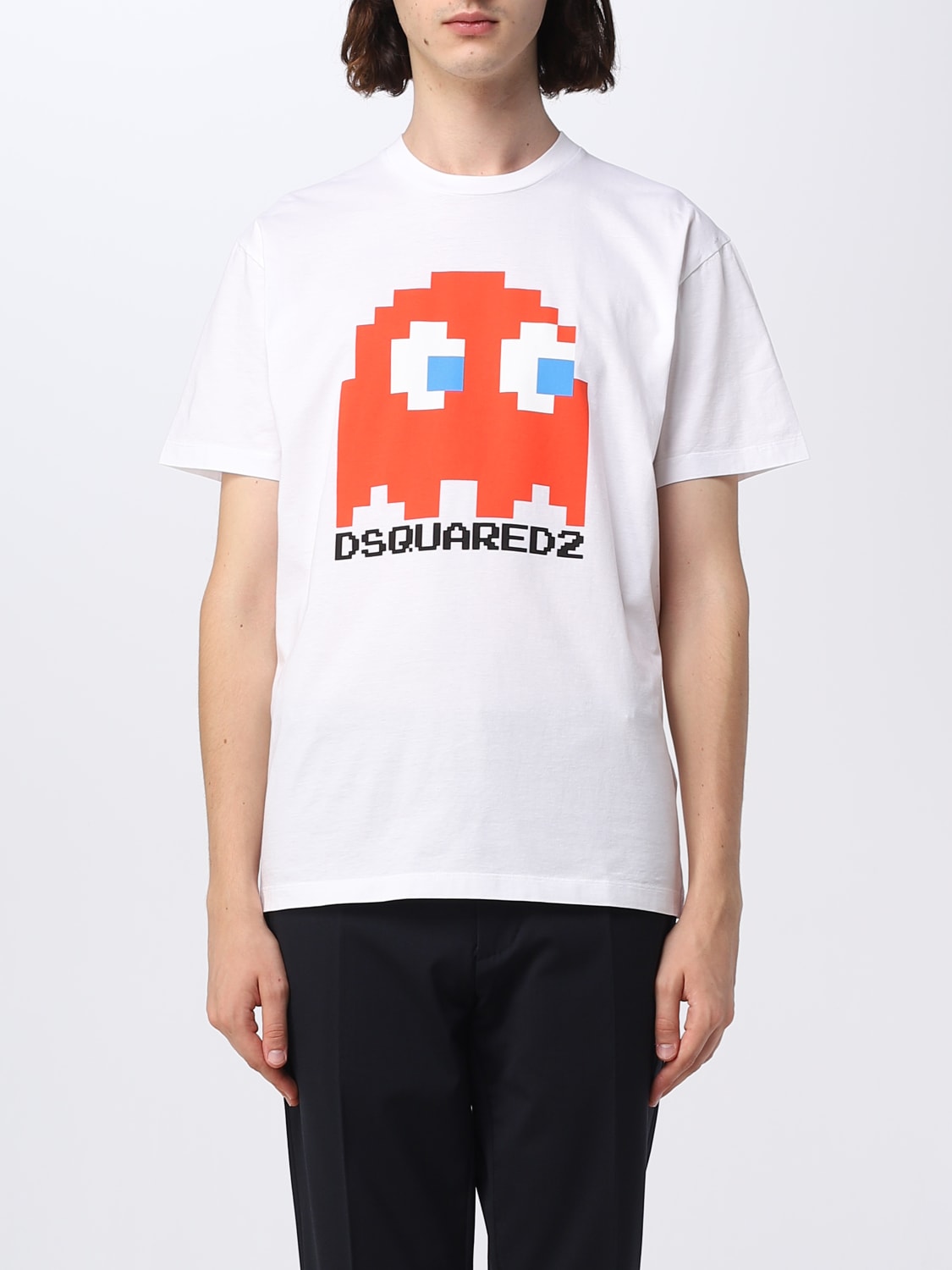 DSQUARED2: Pac-Man x cotton t-shirt - White | Dsquared2 t-shirt