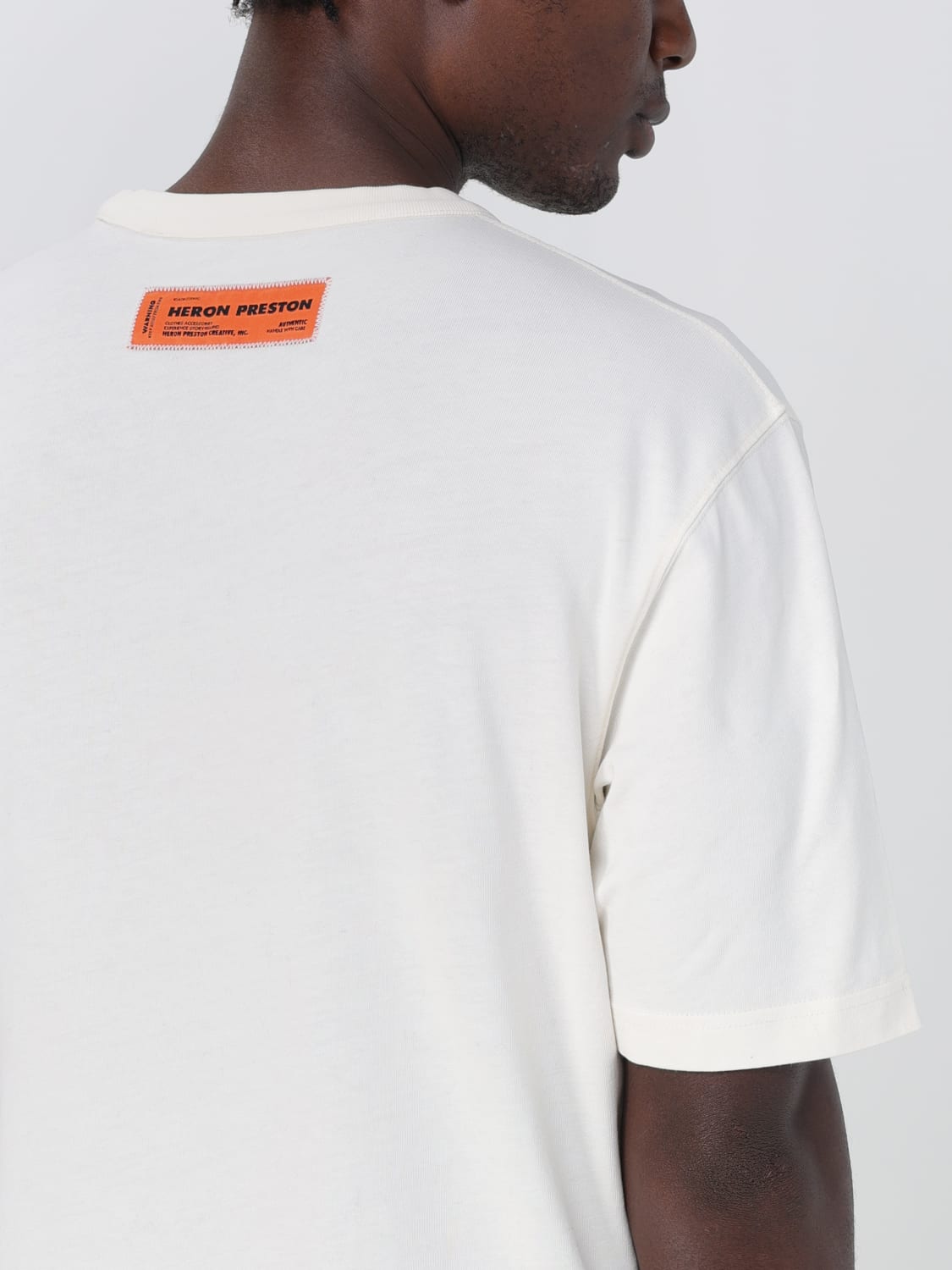 HERON PRESTON: t-shirt for man - Yellow Cream | Heron Preston t