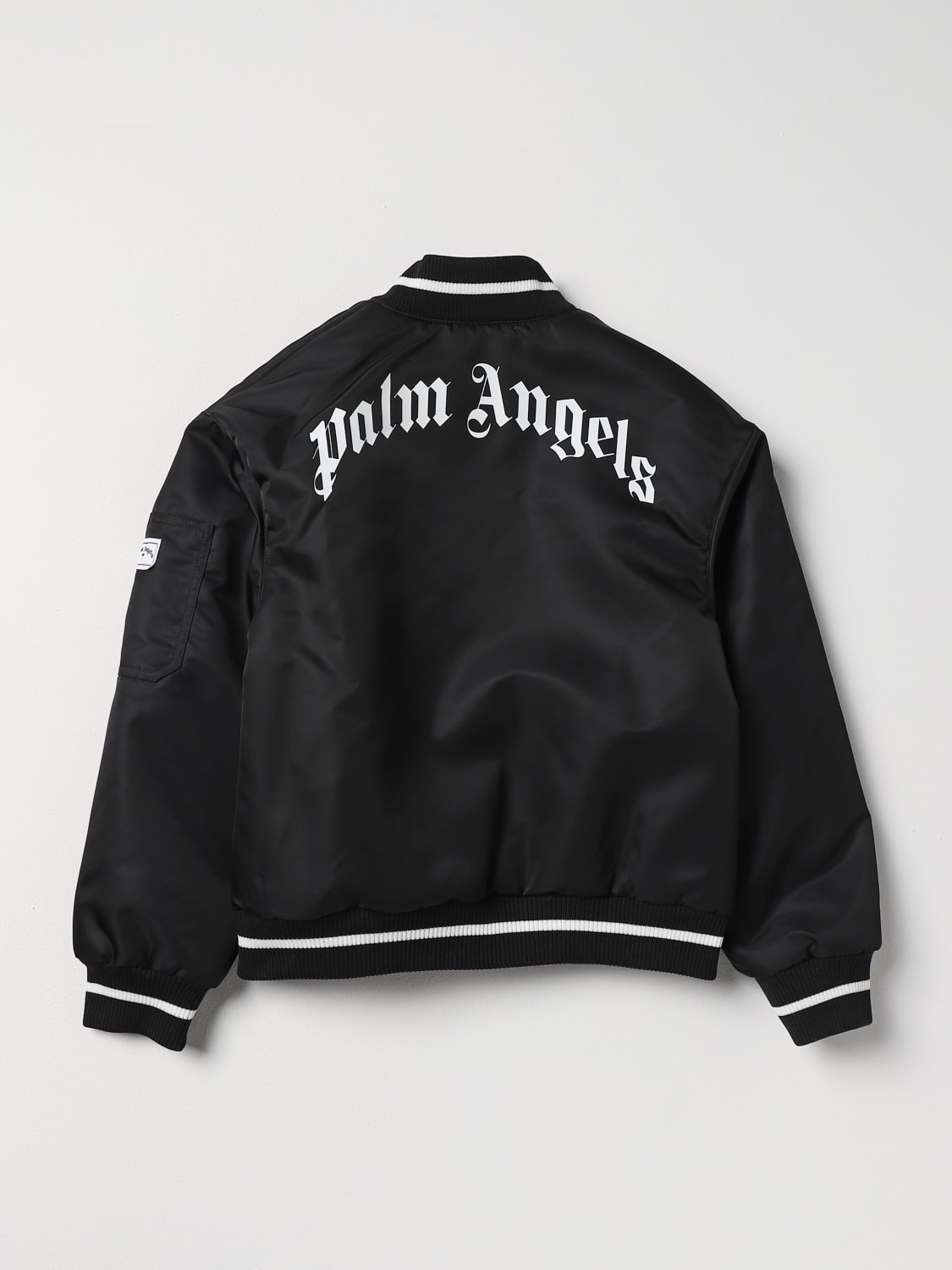 Palm Angels Track Polyester Black and Pink Jacket