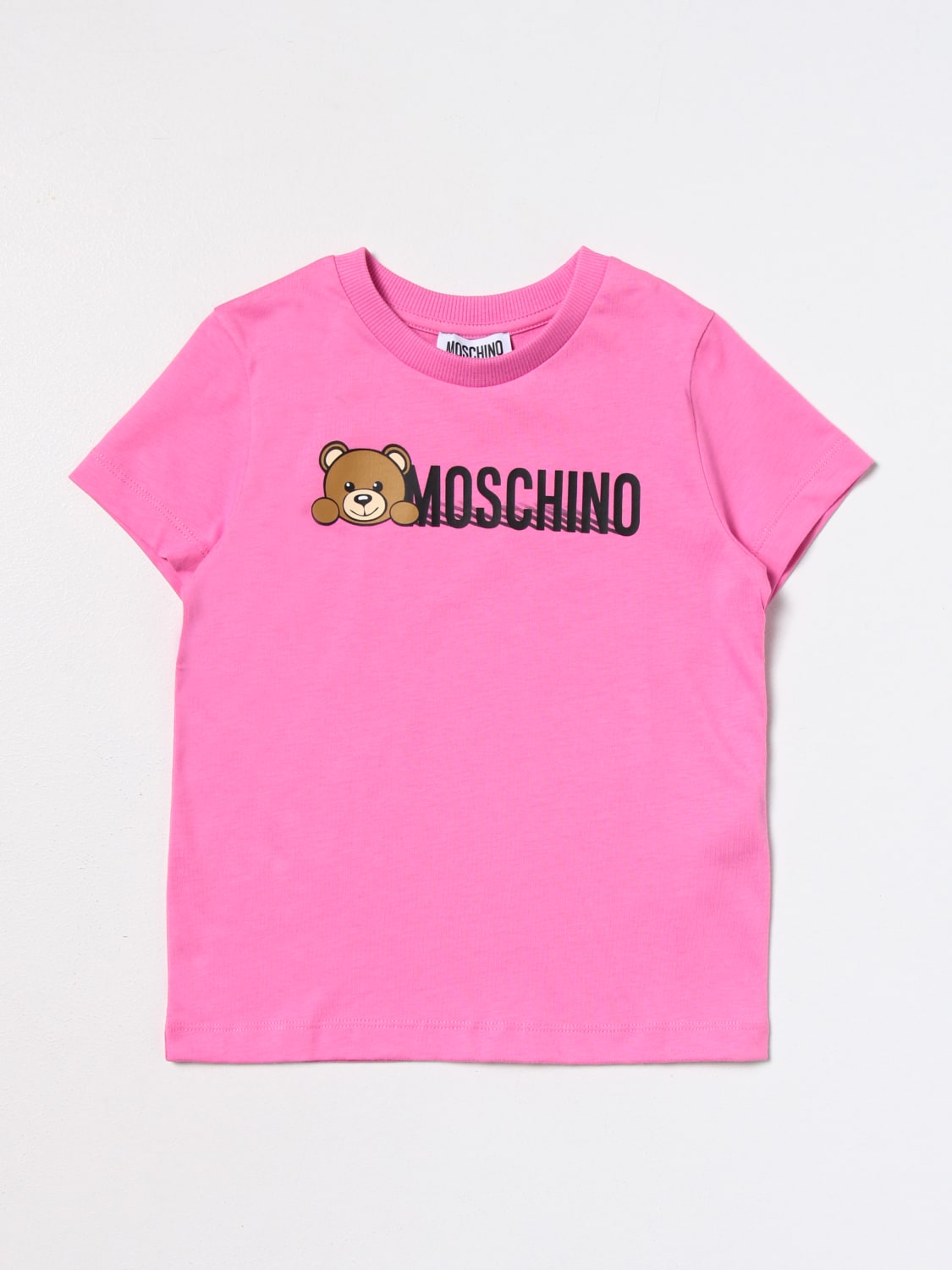 MOSCHINO KID: t-shirt in cotton - Fuchsia | Moschino Kid t-shirt ...
