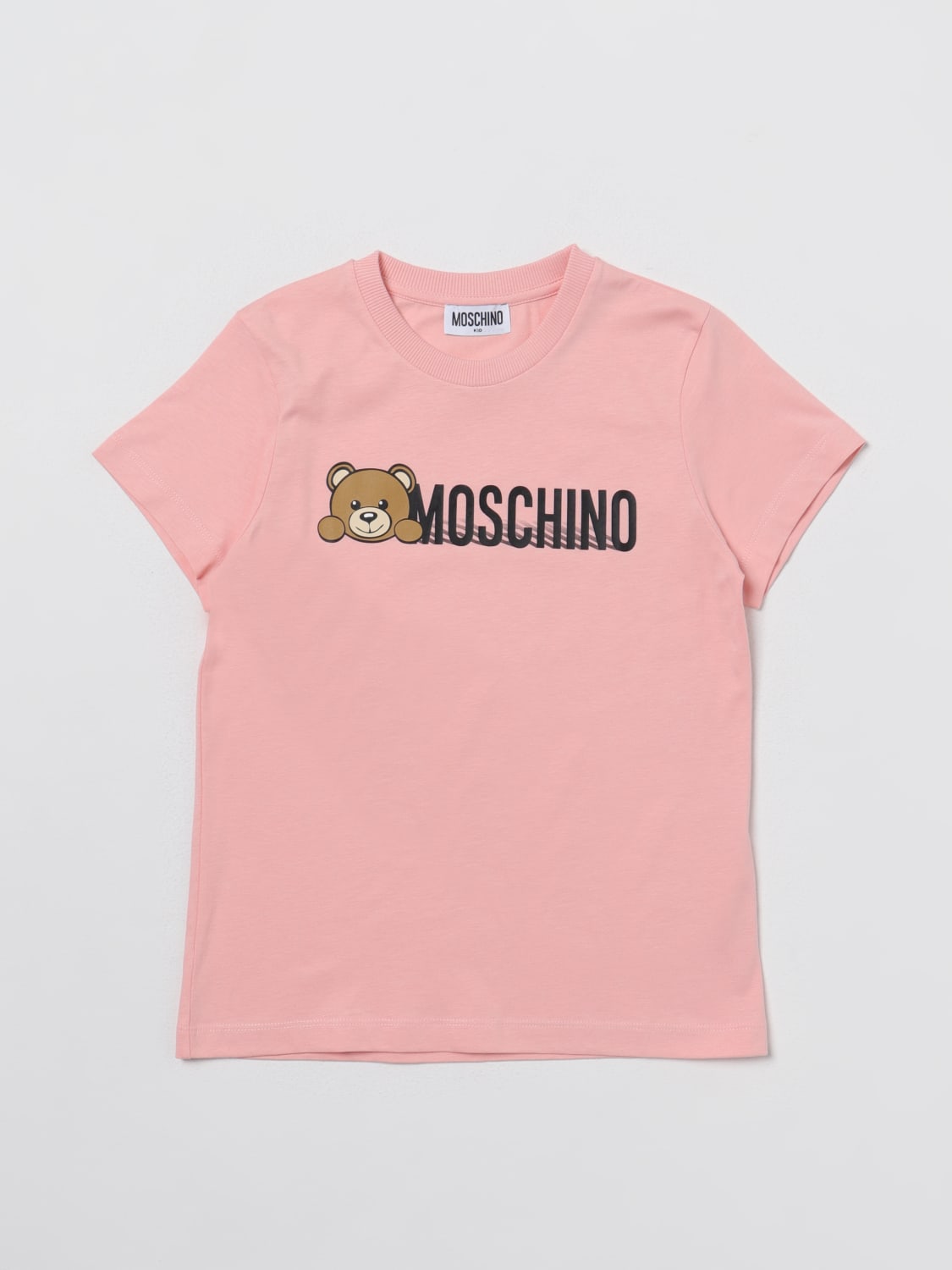 MOSCHINO KID: t-shirt in cotton - Pink | Moschino Kid t-shirt ...