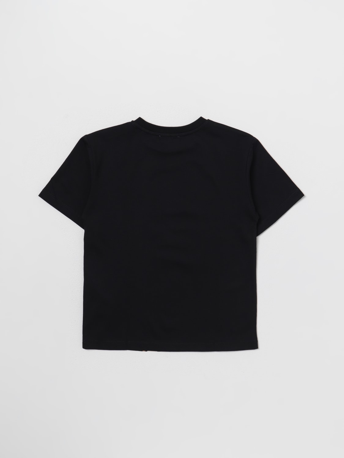 MOSCHINO KID: cotton t-shirt with print - Black | Moschino Kid t-shirt ...