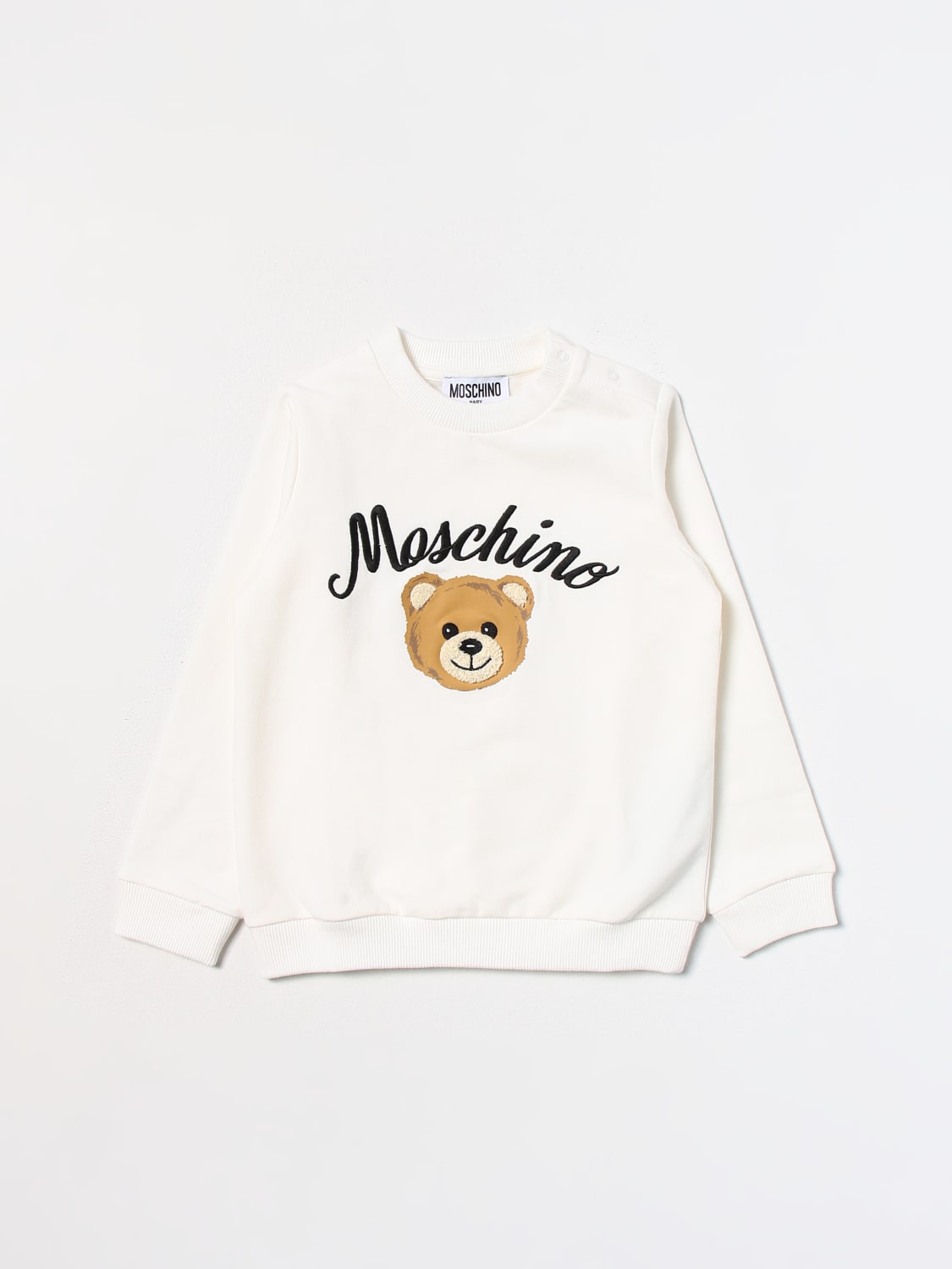 MOSCHINO BABY sweatshirt in stretch cotton Yellow Cream