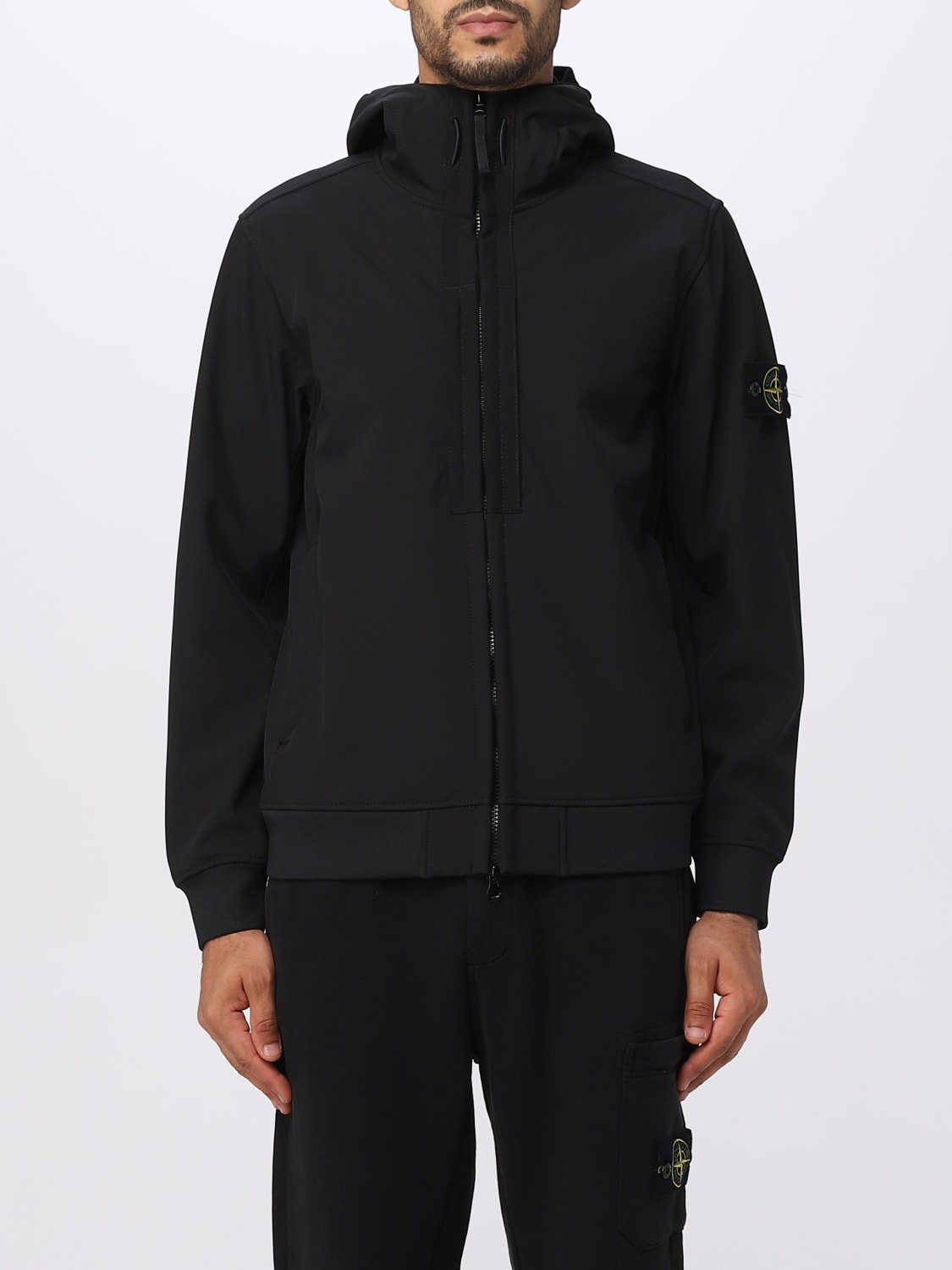 STONE ISLAND: jacket for men - Black | Stone Island jacket Q0122
