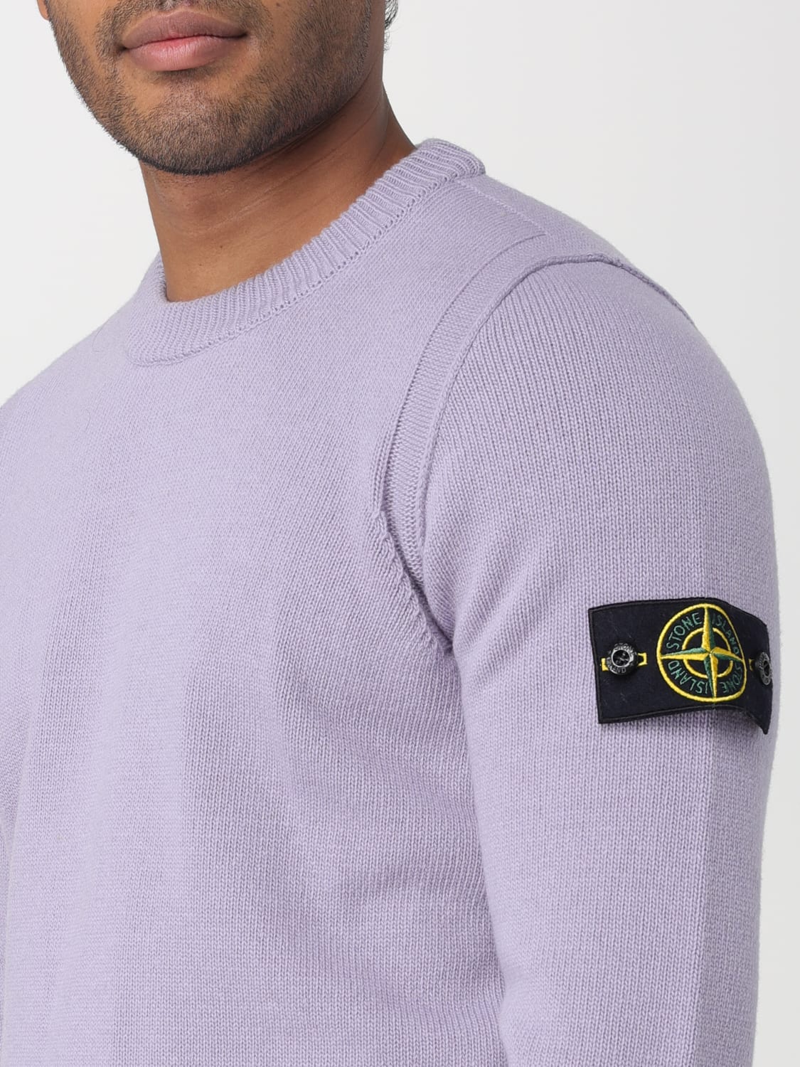 STONE ISLAND: sweater for man - Lavander  Stone Island sweater 508A3  online at