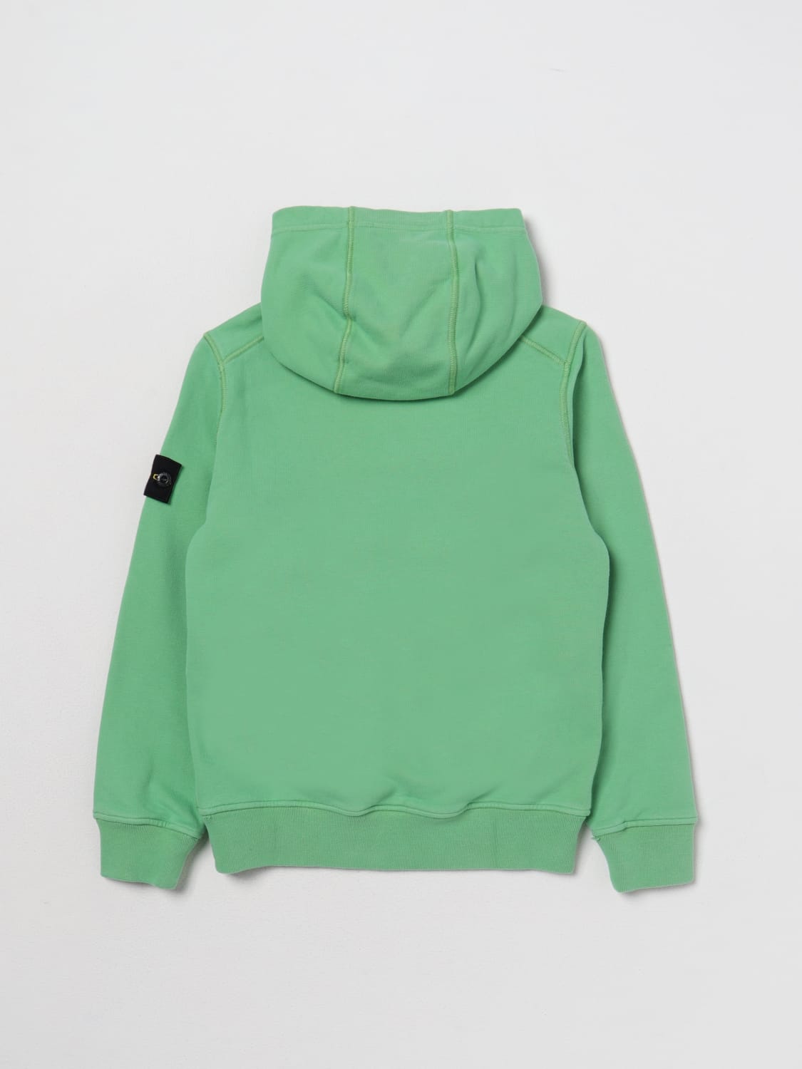 STONE ISLAND JUNIOR cotton sweatshirt Grass Green Stone