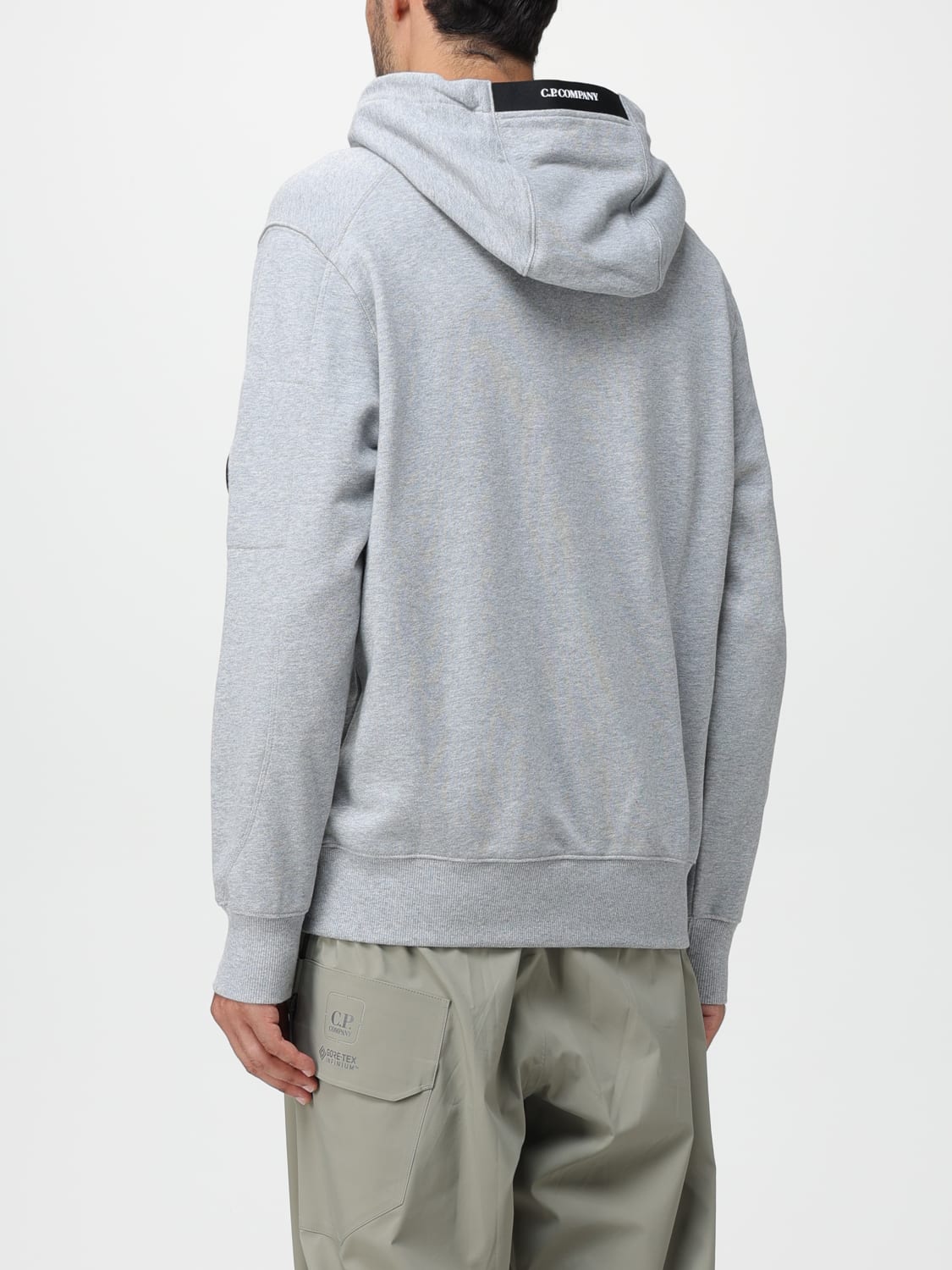 Cp company discount pullover logo hoodie