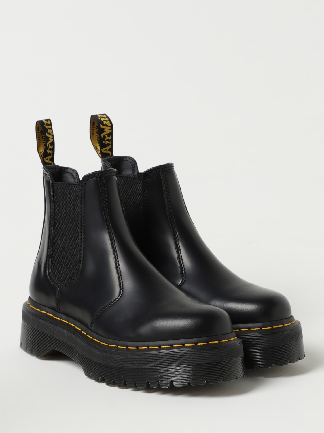 DR. MARTENS: flat ankle boots for women - Black | Dr. Martens flat