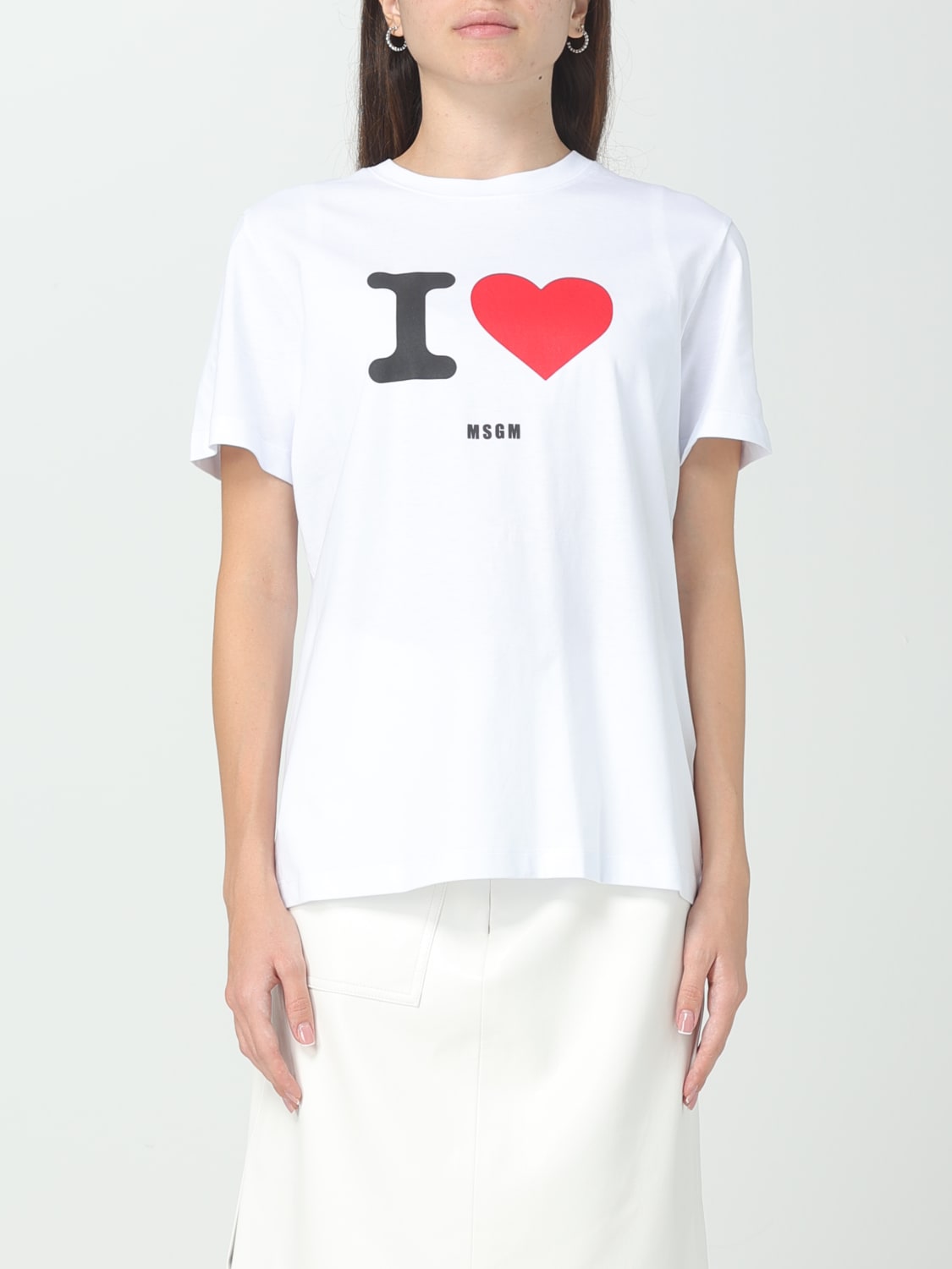 msgm white t shirt