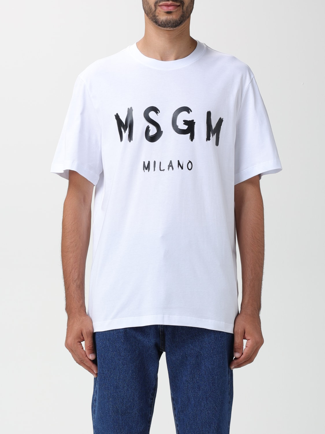 MSGM: t-shirt for man - White | Msgm t-shirt 2000MM510200002