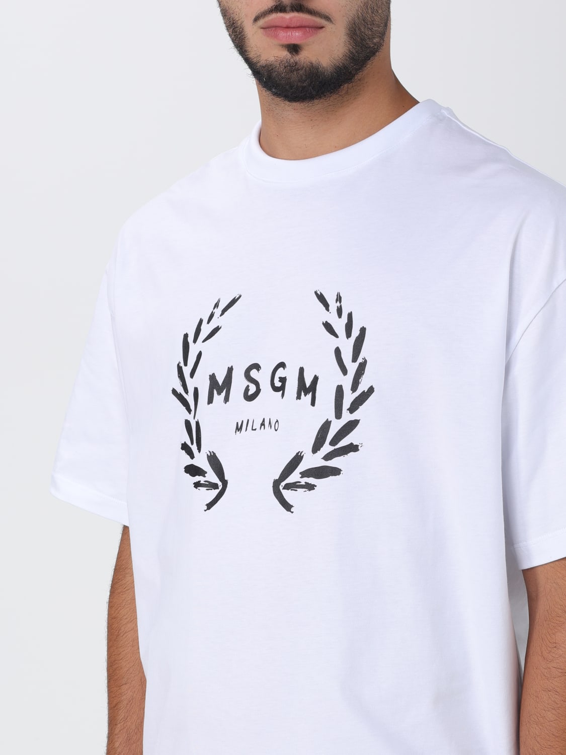MSGM：Tシャツ メンズ - ホワイト | GIGLIO.COMオンラインのMSGM T ...