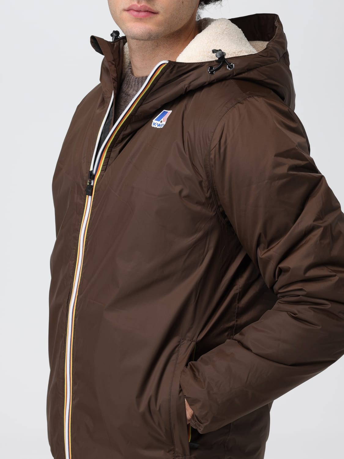 K-WAY: jacket for man - Brown  K-Way jacket K3118TW online at