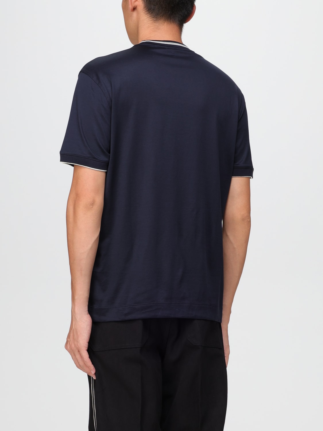 navy blue armani t shirt