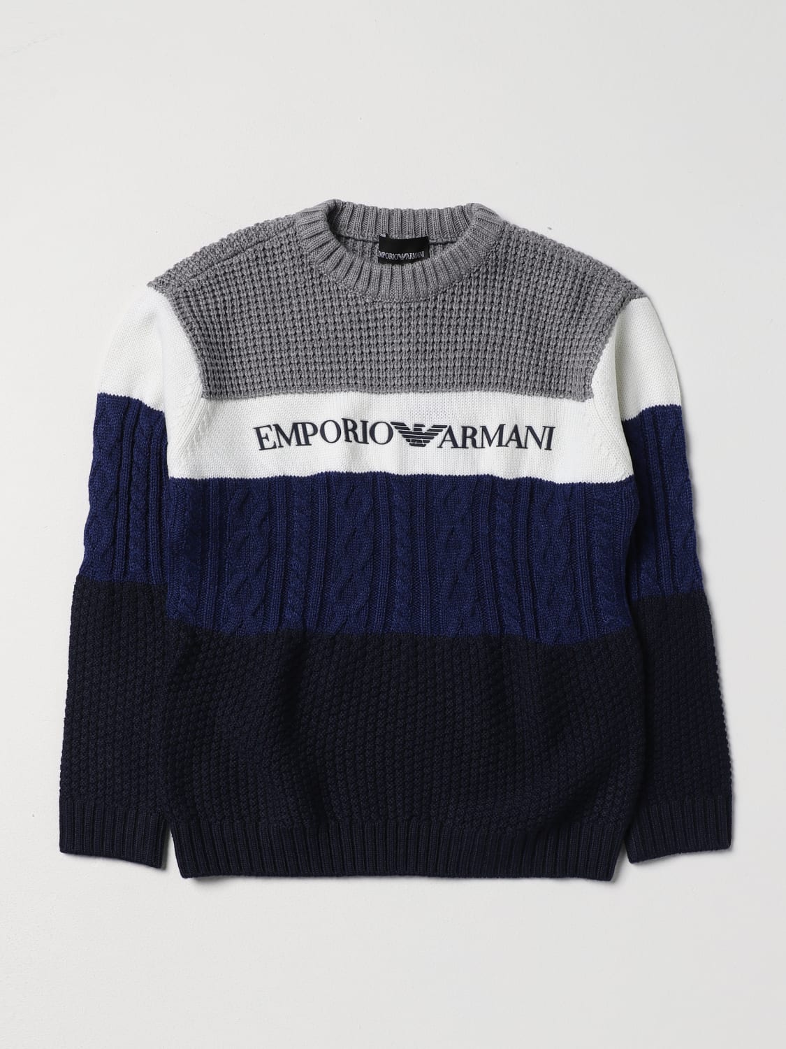 EMPORIO ARMANI KIDS sweater for boys Blue Emporio Armani Kids