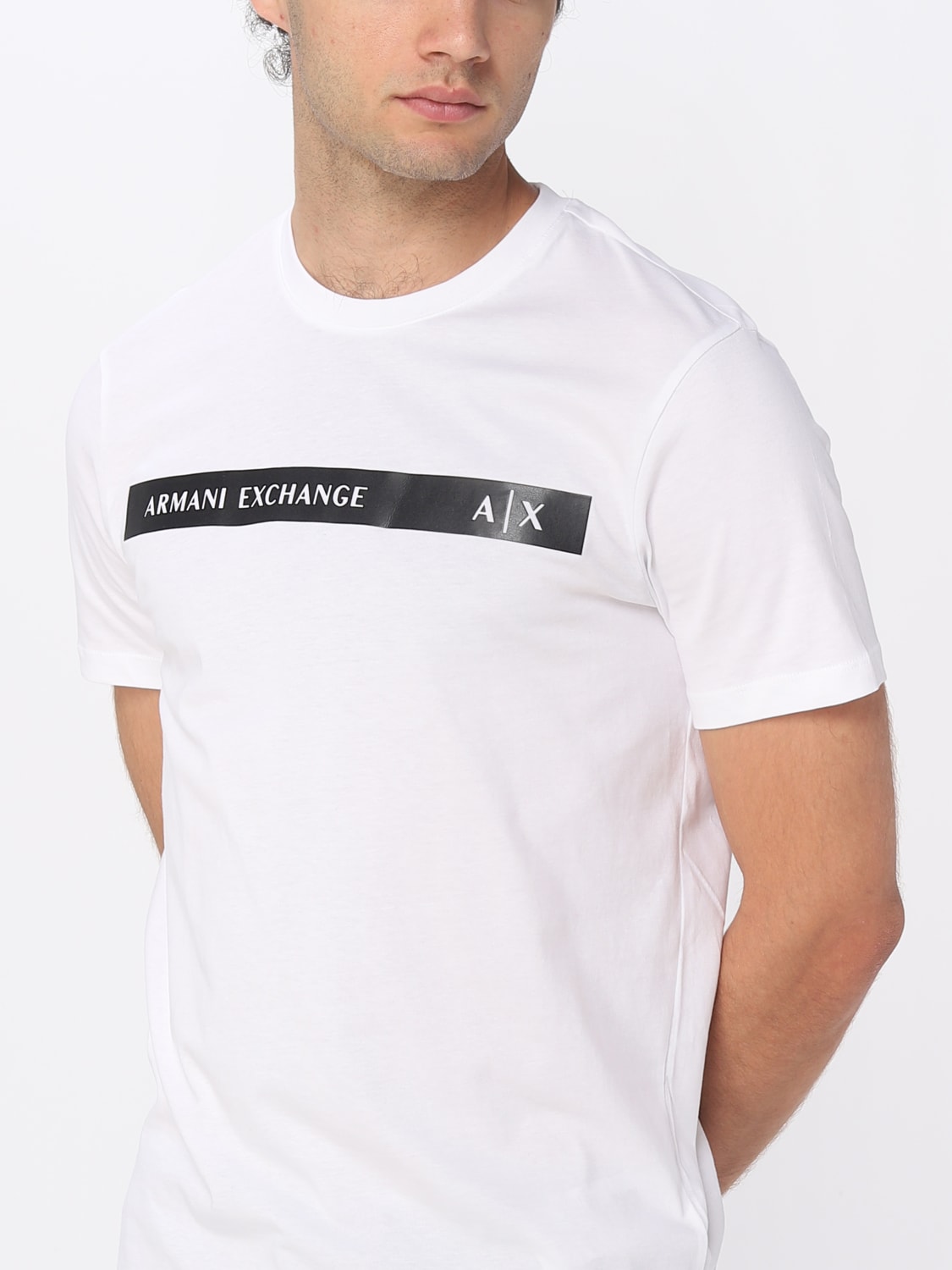 ARMANI EXCHANGE: t-shirt for man - White | Armani Exchange t-shirt ...