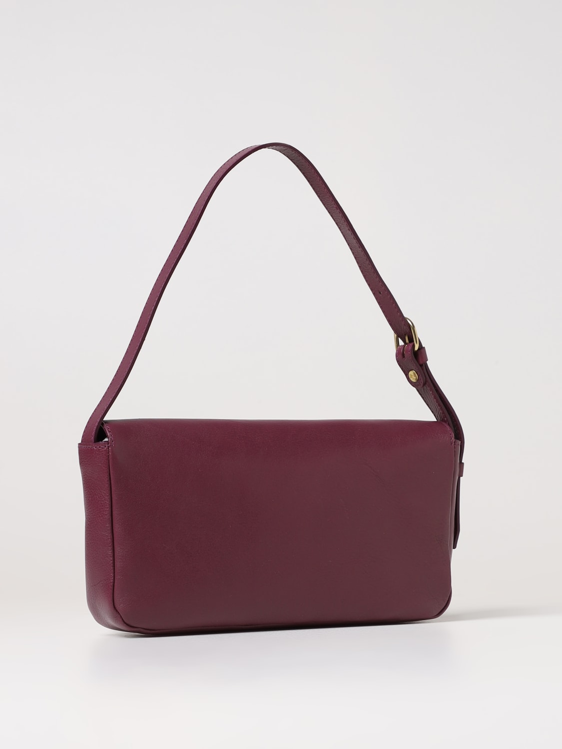 IL BISONTE Studio bag in volonata leather Burgundy Il Bisonte