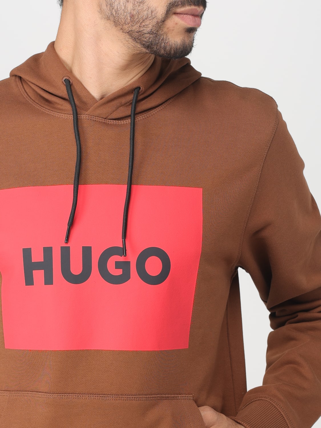 HUGO sweatshirt for man Brown Hugo sweatshirt 50473168 online