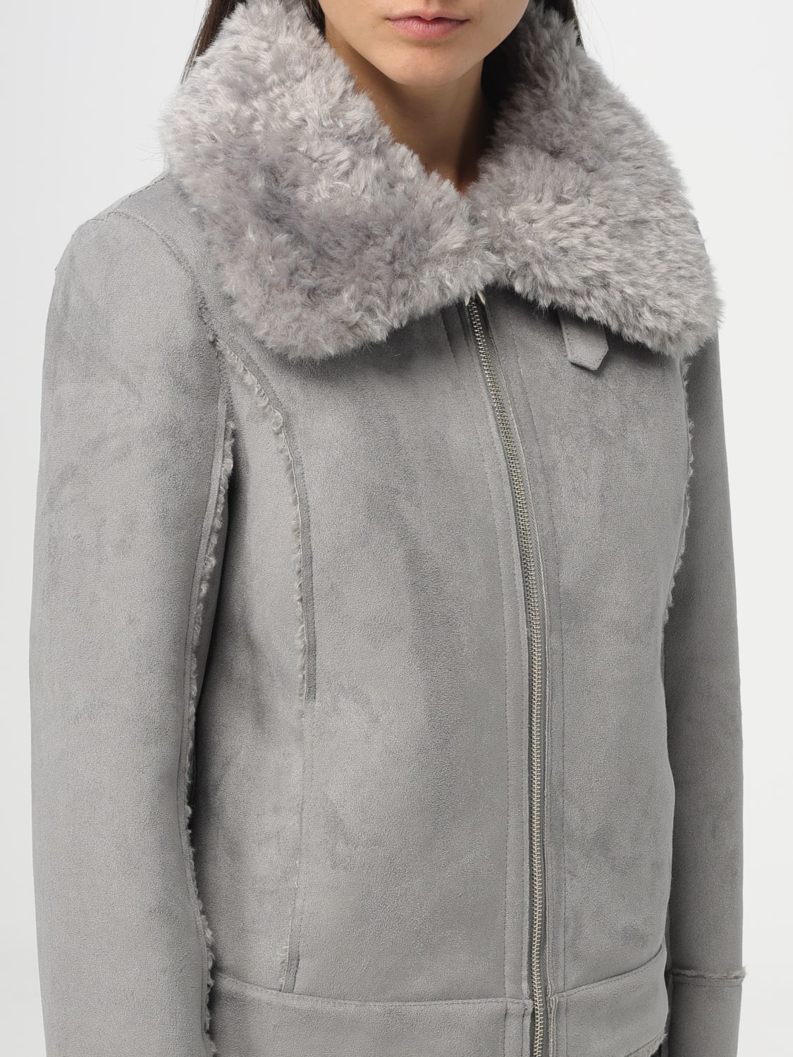 PATRIZIA PEPE: jacket for woman - Grey | Patrizia Pepe jacket ...