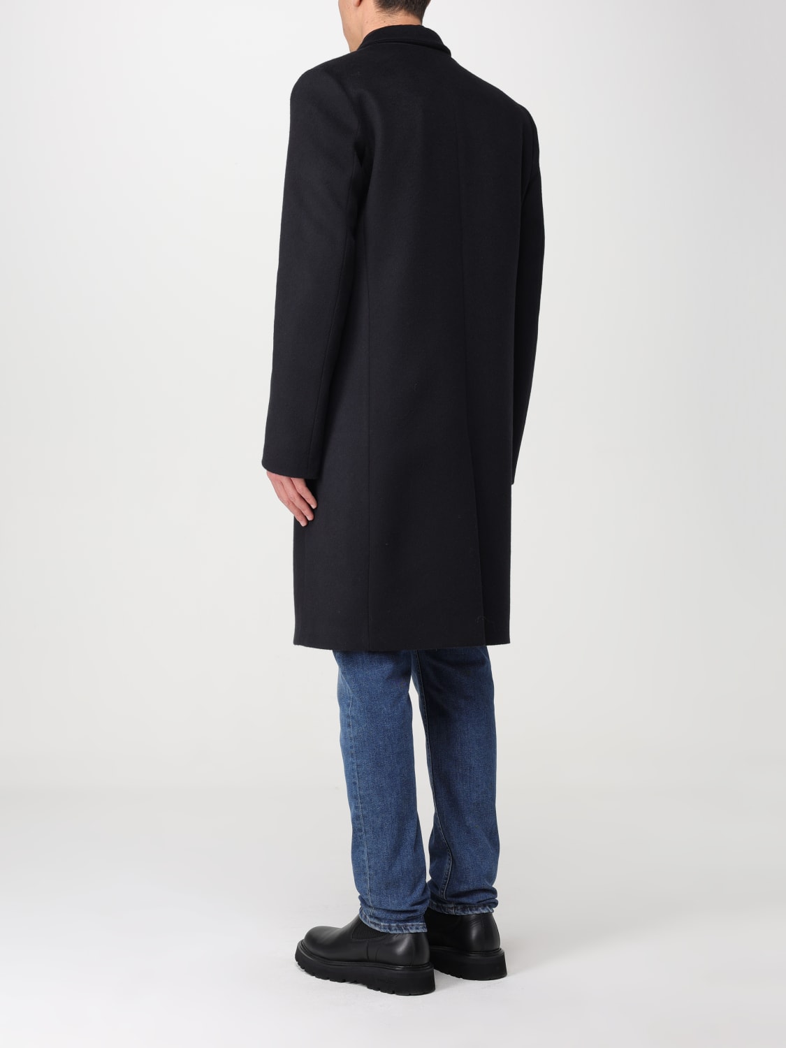 GRIFONI: coat for man - Black | Grifoni coat GP16003230 online at ...