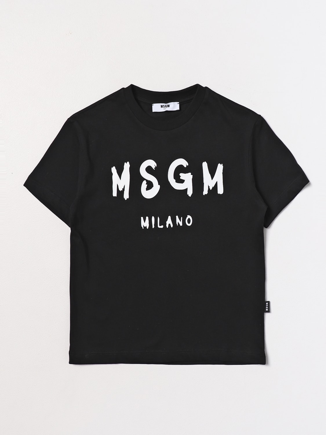 MSGM KIDS: cotton t-shirt - Black | Msgm Kids t-shirt F3MSJUTH011 ...