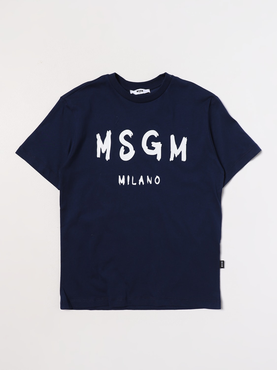 MSGM KIDS: cotton t-shirt - Blue | Msgm Kids t-shirt F3MSJUTH011 online ...