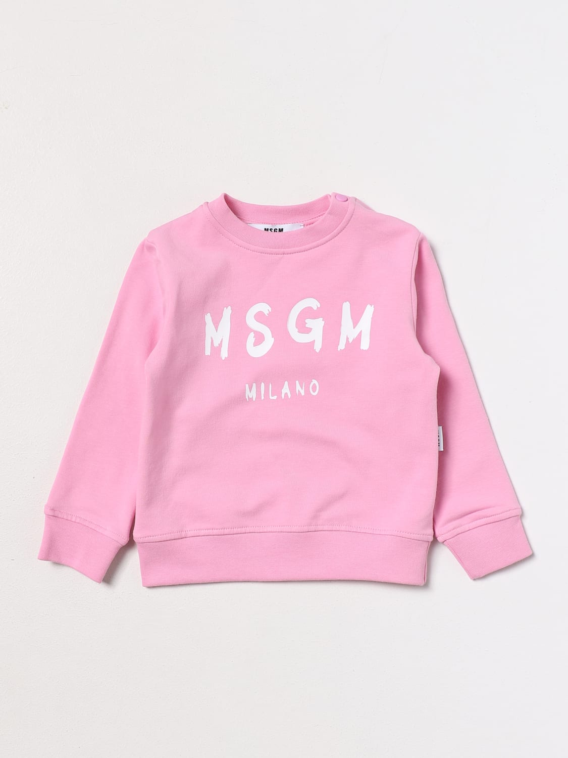 MSGM KIDS: cotton sweatshirt - Pink | Msgm Kids sweater F3MSUNSW041 ...